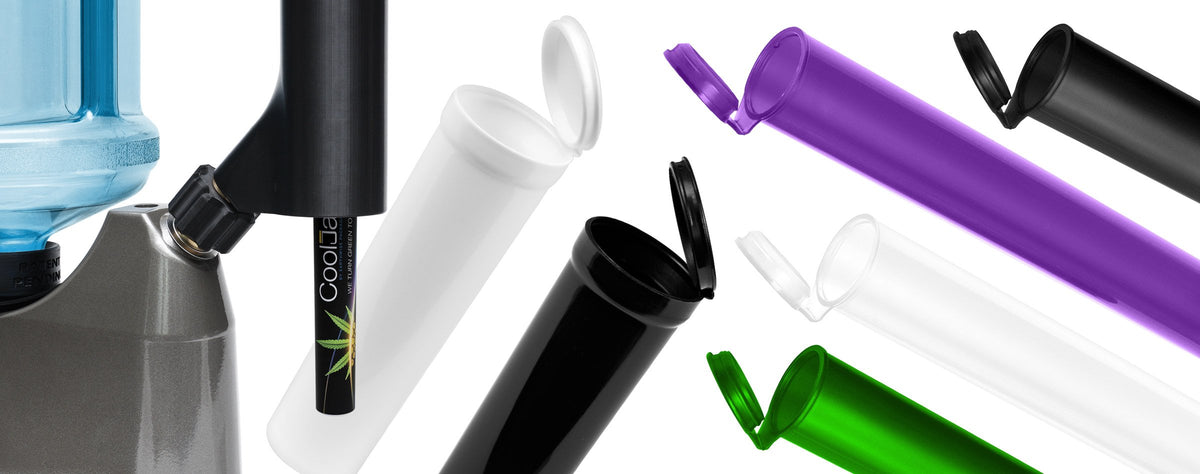Pre-roll tubes with silicone lids – custom boxes, stickers and