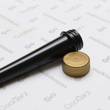 Load image into Gallery viewer, black opaque pre-roll cone tube with gold cap
