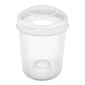 13oz 105 Dram Plastic Container with Clear Lid for flower and edibles translucent clear