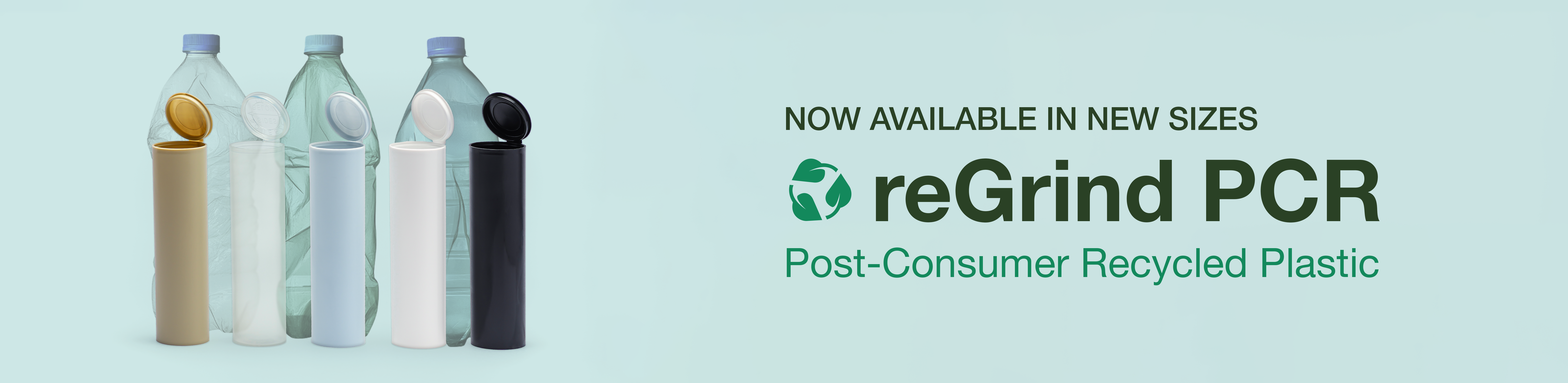 reGrind PCR - Post Consumer Recycled Plastic Containers