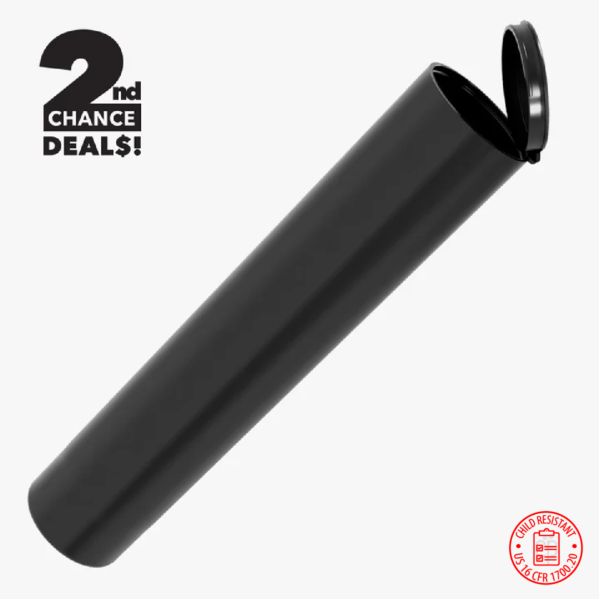 2nd Chance Deals! 126mm Child Resistant Pre-Roll Tubes (Wide) - 600 Qty.