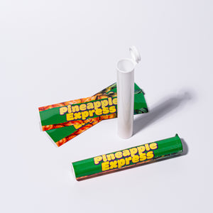 Pineapple Express Strain Labels & Pre Roll Tubes | Free Shipping