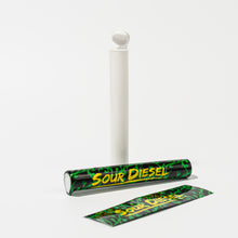 Load image into Gallery viewer, Sour Diesel Strain Sleeve Labels &amp; Pre Roll Tubes | Free Shipping
