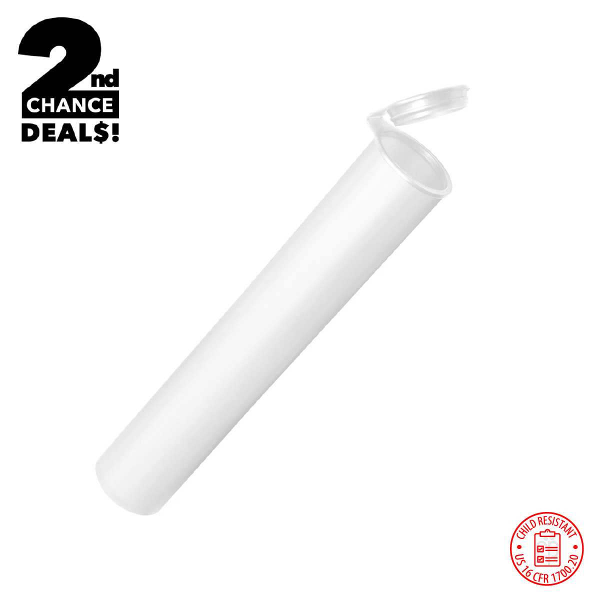 2nd Chance Deals! 98mm Child Resistant Pop Top Pre-Roll Tubes (.688