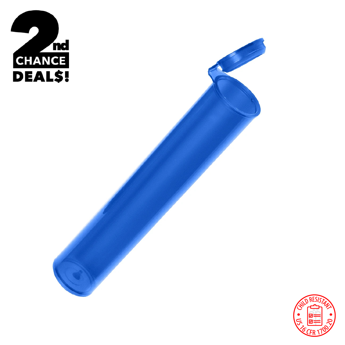 2nd Chance Deals! 98mm Child Resistant Pop Top Pre-Roll Tubes (.688