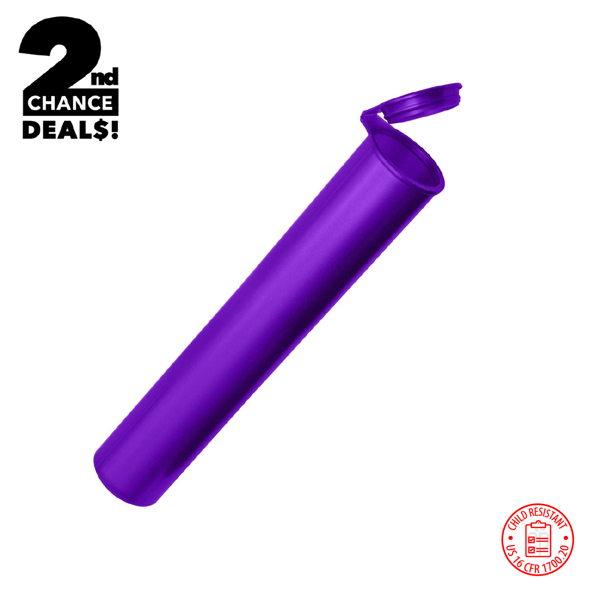 2nd Chance Deals! 98mm Child Resistant Pop Top Pre-Roll Tubes (.688