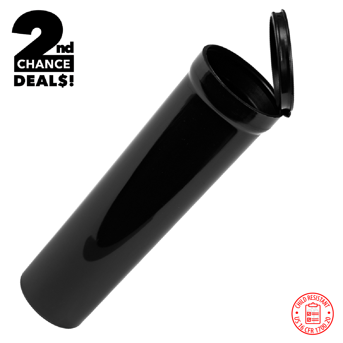 2nd Chance Deals! 98mm Child Resistant Tapered Pre-Roll Tubes (Wide) - 600 Qty.