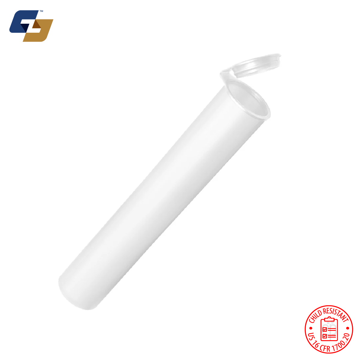 98mm Child Resistant Pop Top Pre-Roll Tubes (.688
