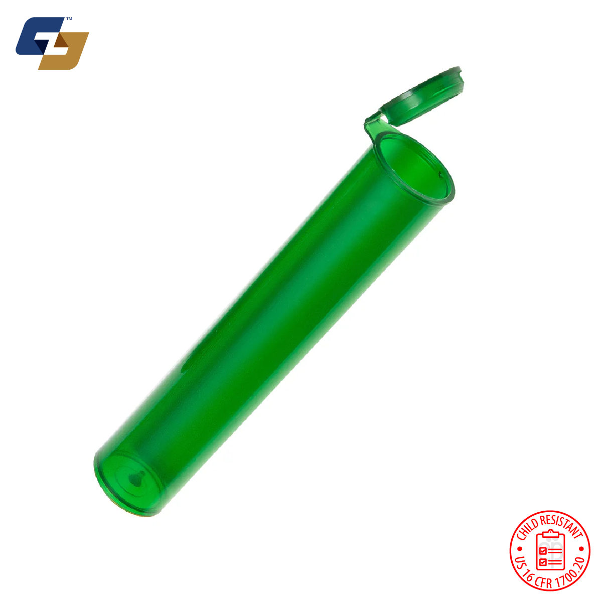 98mm Child Resistant Pop Top Pre-Roll Tubes (.688