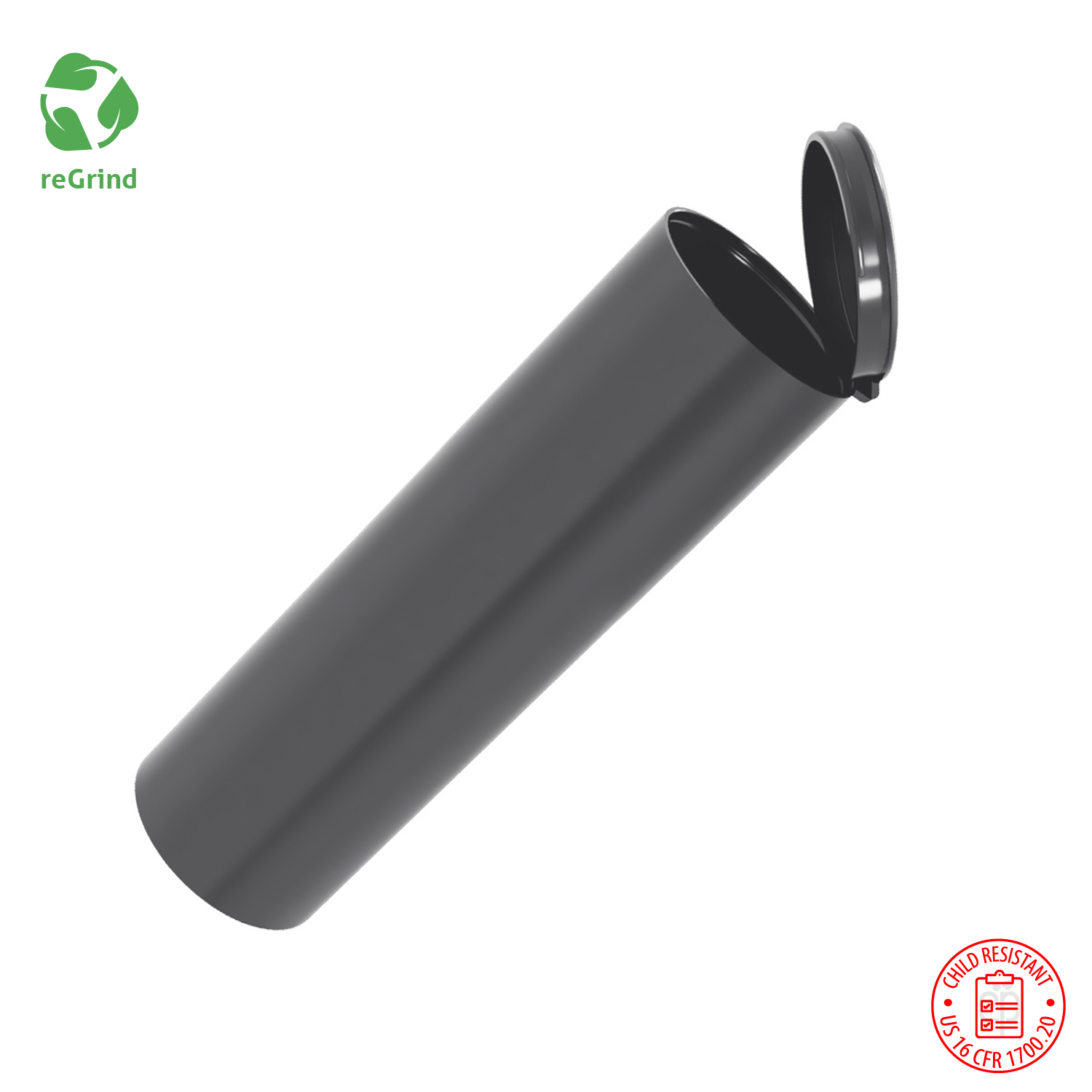 Recycled Plastic 98N Pre Roll Tubes - Child Resistant