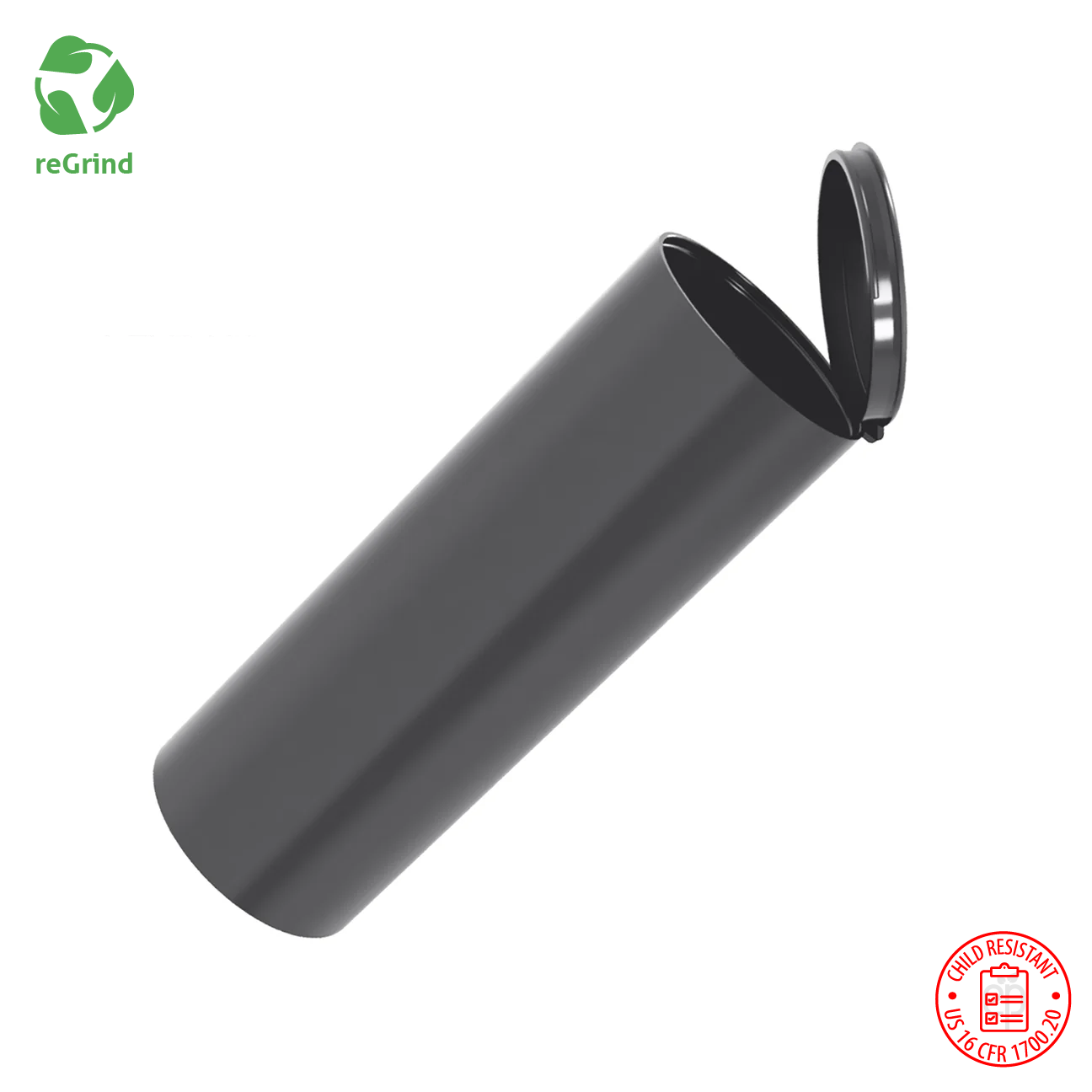 Recycled Plastic 98W Pre Roll Tubes - Child Resistant