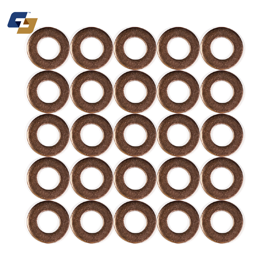 High Pressure Copper Crush Washers - Set of 25 (A10-HotShot™)