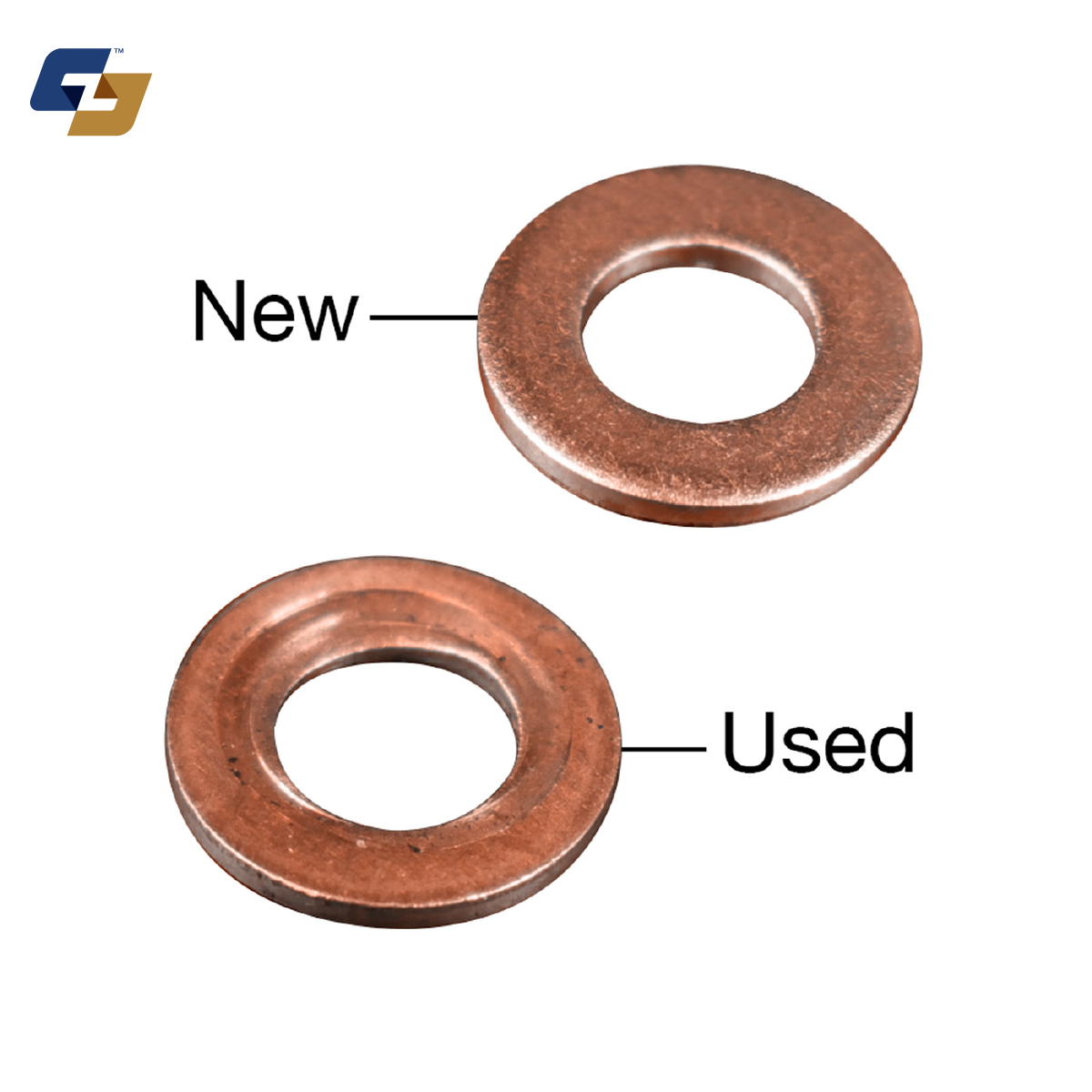 High Pressure Copper Crush Washers - Set of 25 (A10-HotShot™)