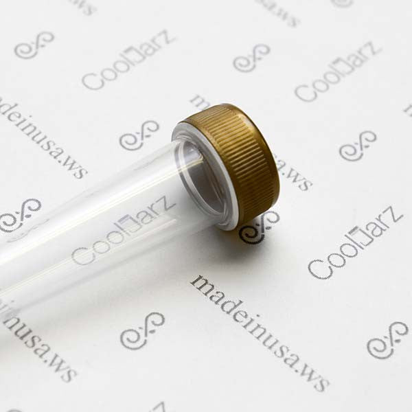 clear pre-roll cone tube with gold cap