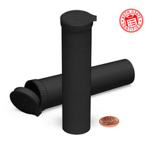 Load image into Gallery viewer, plastic 109mm wholesale pop-top pre-roll tubes opaque black 1
