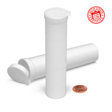 Load image into Gallery viewer, plastic 114mm bulk wholesale pop-top pre-roll tubes opaque white
