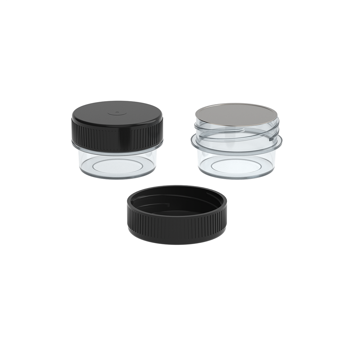 7ml Plastic Screw Top Concentrate Containers w/ Foil Seal - 2500 Qty.