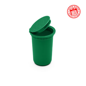 19 dram child resistant rx jars Pop Top Bottles opaque green