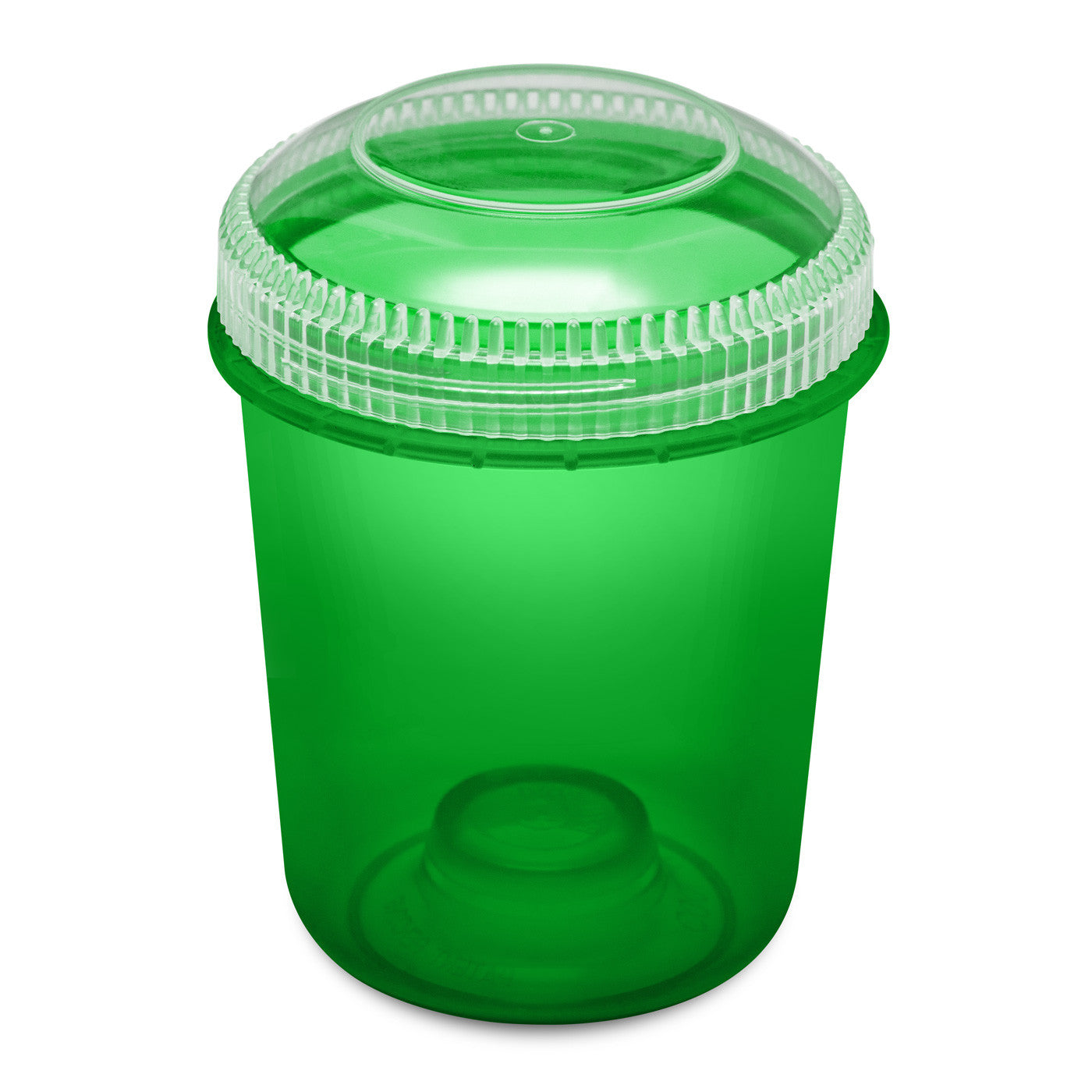 13oz 105 Dram Plastic Container with Clear Lid for flower and edibles translucent green