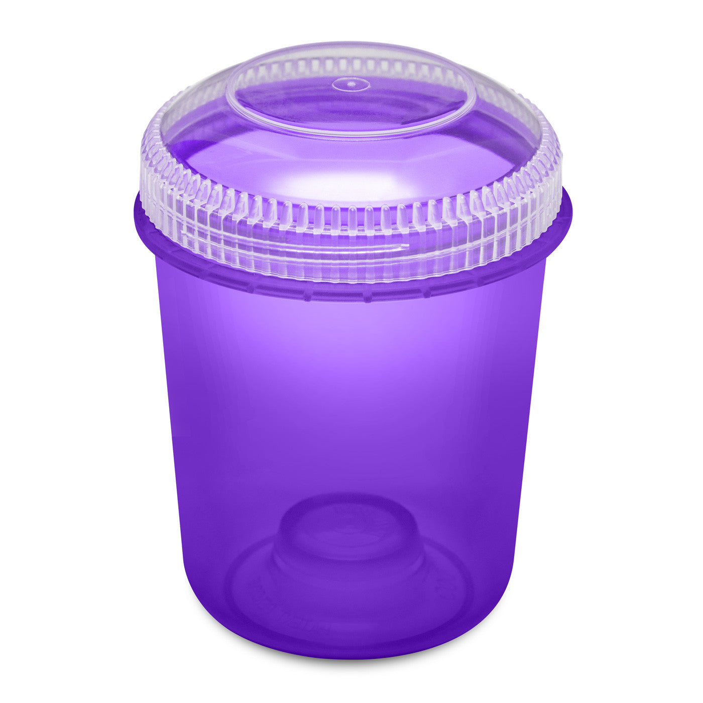 13oz 105 Dram Plastic Container with Clear Lid for flower and edibles translucent purple