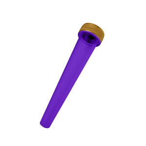 purple transparent pre-roll cone tube