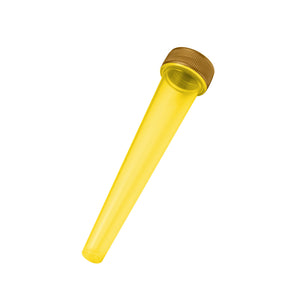 yellow transparent pre-roll cone tube